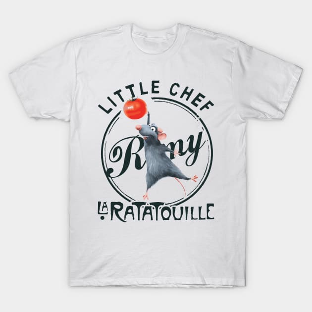 Ratatouille Tribute - Ratatouille Little Chef Kitchen - Epcot Remy Haunted Mansion - Pixar Rat Lion King Wall e - Up - ratatouille - Pirates Of The Caribbean - ratatouille -Tangled T-Shirt by TributeDesigns